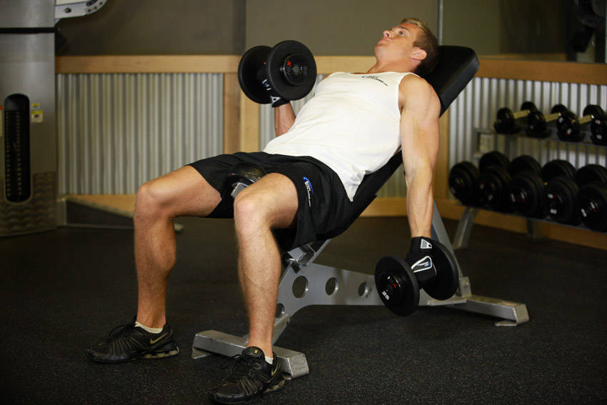 Alternate Incline Dumbbell Curl demonstration frame 2