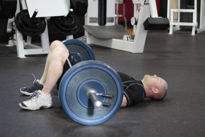 Barbell Glute Bridge demonstration