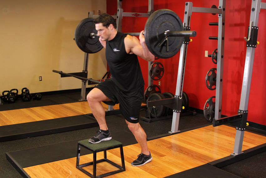 Barbell Step Ups demonstration
