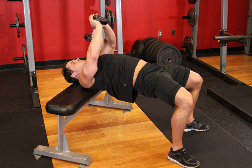Bent-Arm Dumbbell Pullover demonstration