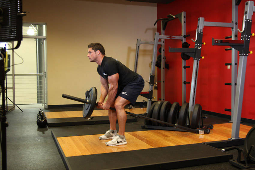 Bent Over Two-Arm Long Bar Row demonstration