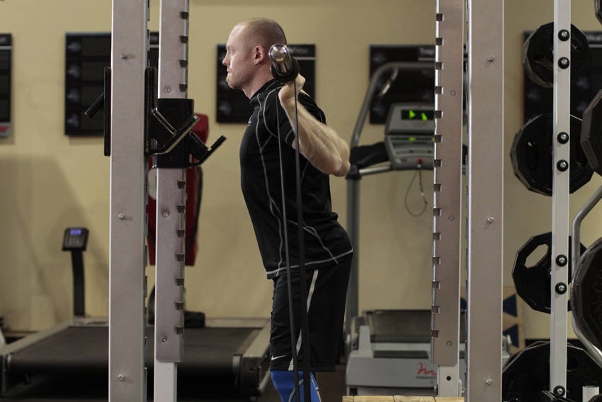 Box Squat with Bands demonstration