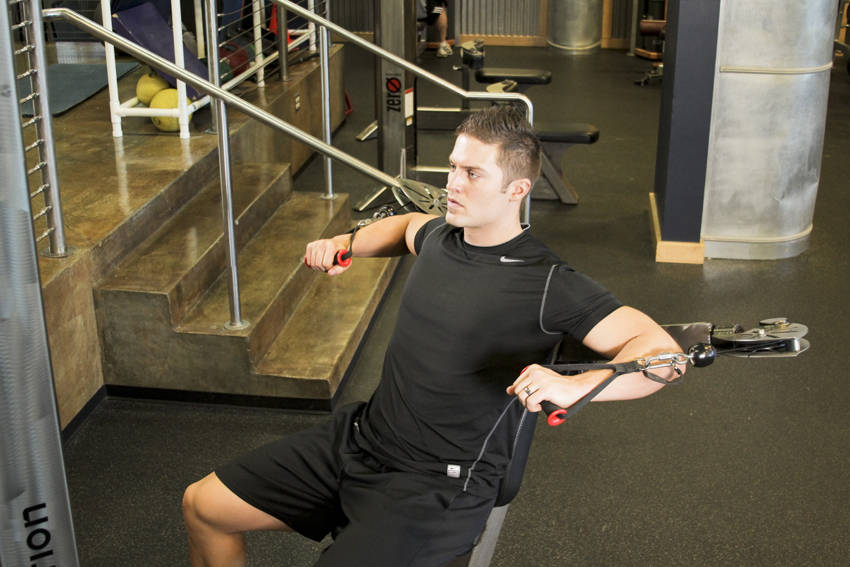Cable Chest Press demonstration