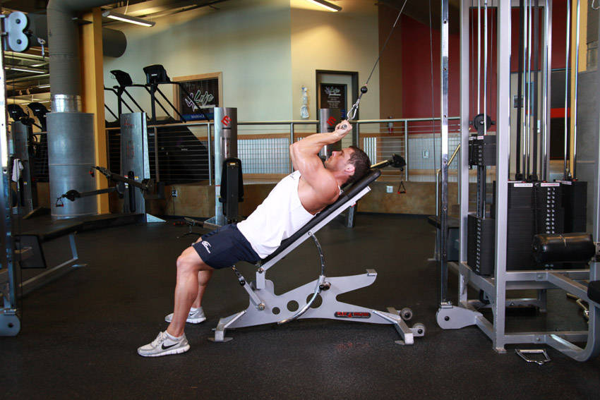 Cable Incline Triceps Extension demonstration