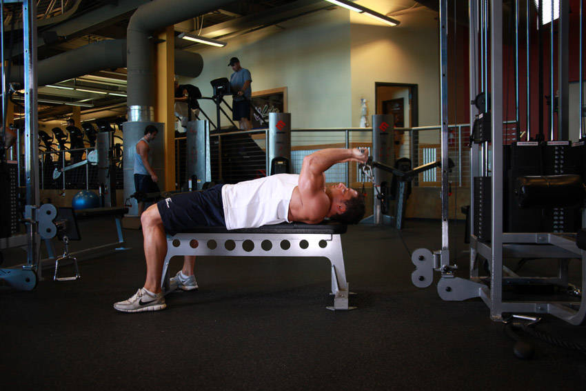 Cable Lying Triceps Extension demonstration