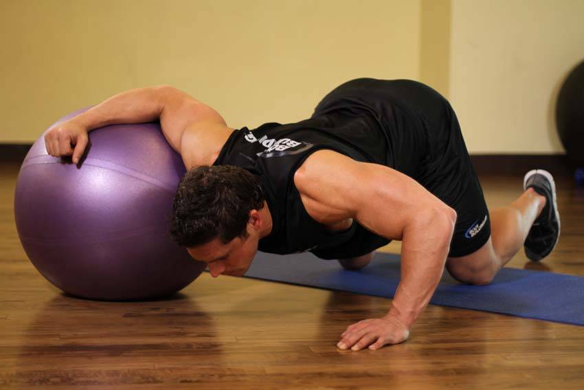 Chest Stretch on Stability Ball demonstration