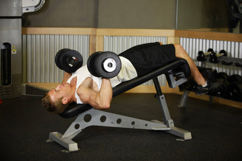 Decline Dumbbell Bench Press demonstration