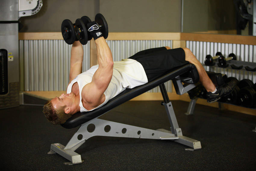 Decline Dumbbell Flyes demonstration