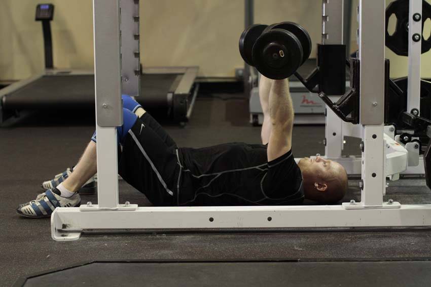 Dumbbell Floor Press demonstration