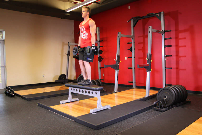 Dumbbell Step Ups demonstration