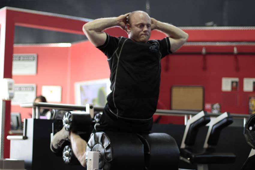 Glute Ham Raise demonstration frame 2