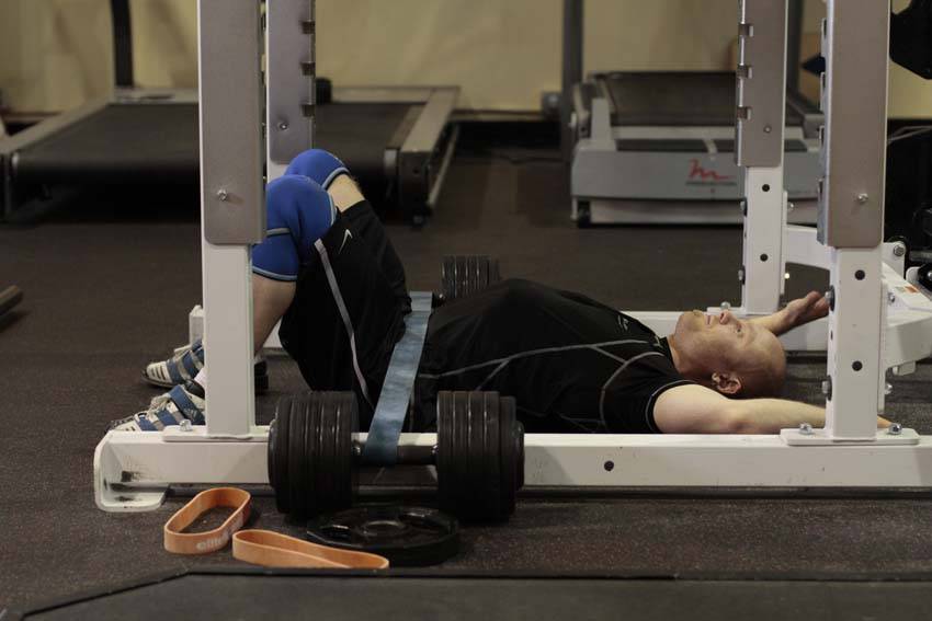 Hip Lift with Band demonstration