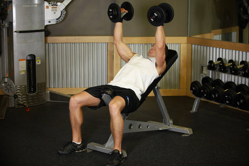 Incline Dumbbell Bench With Palms Facing In demonstration