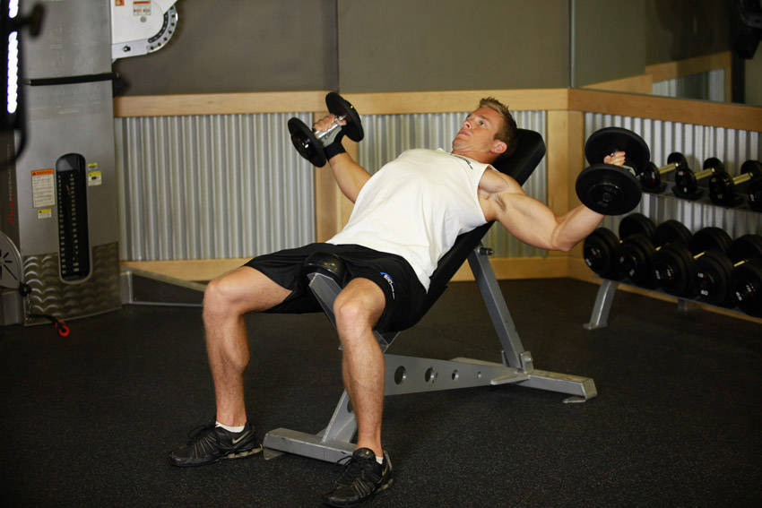 Incline Dumbbell Flyes demonstration frame 2