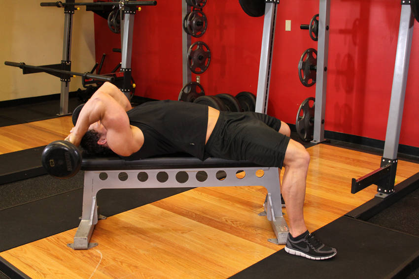 Lying Close-Grip Barbell Triceps Extension Behind The Head demonstration