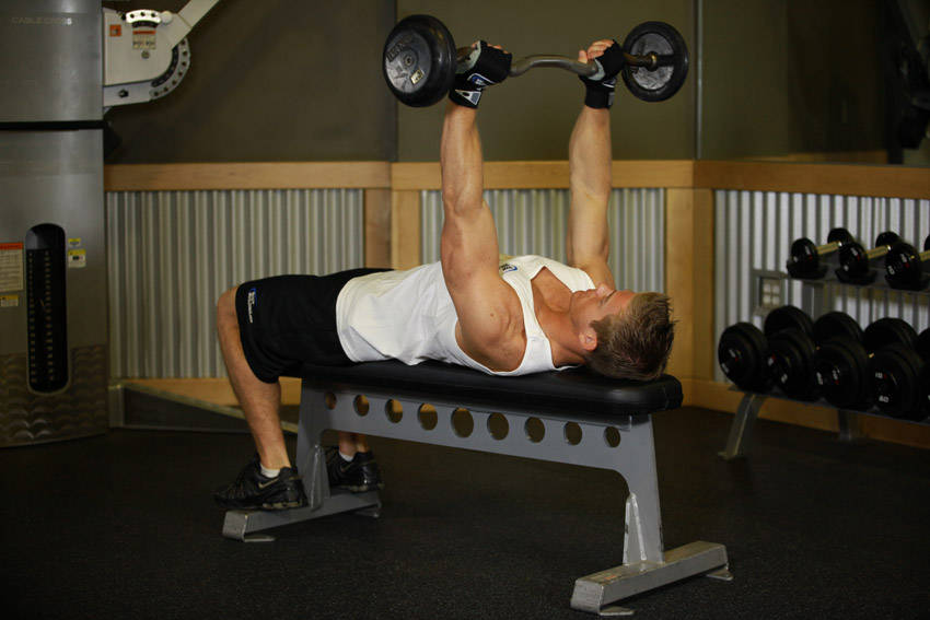 Lying Triceps Press demonstration