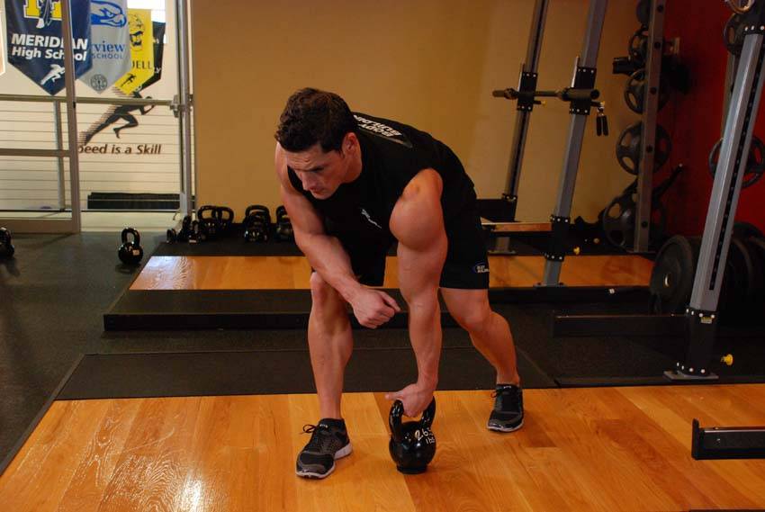 One-Arm Kettlebell Row demonstration
