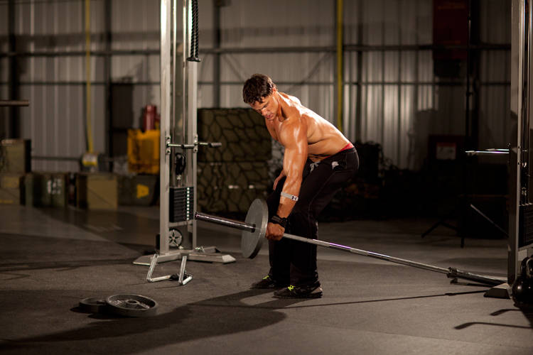 One-Arm Long Bar Row demonstration