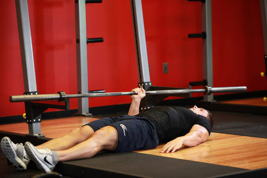 One Arm Floor Press demonstration