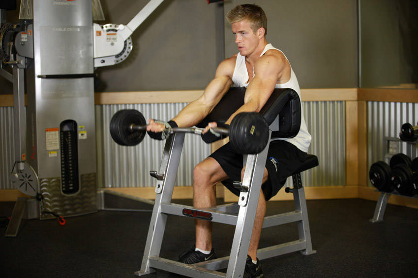 Preacher Curl demonstration frame 1