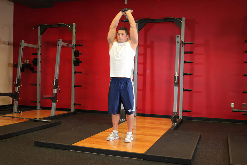 Standing Dumbbell Triceps Extension demonstration