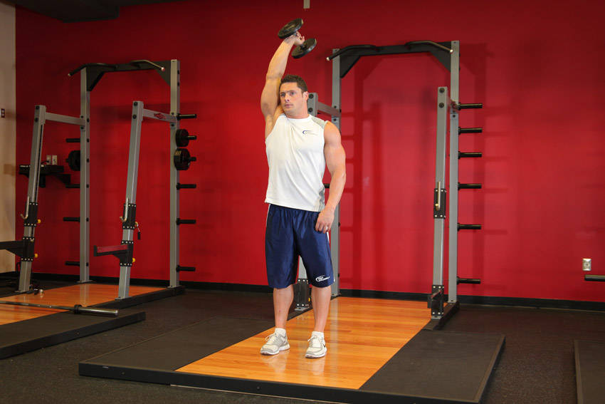 Standing One-Arm Dumbbell Triceps Extension demonstration